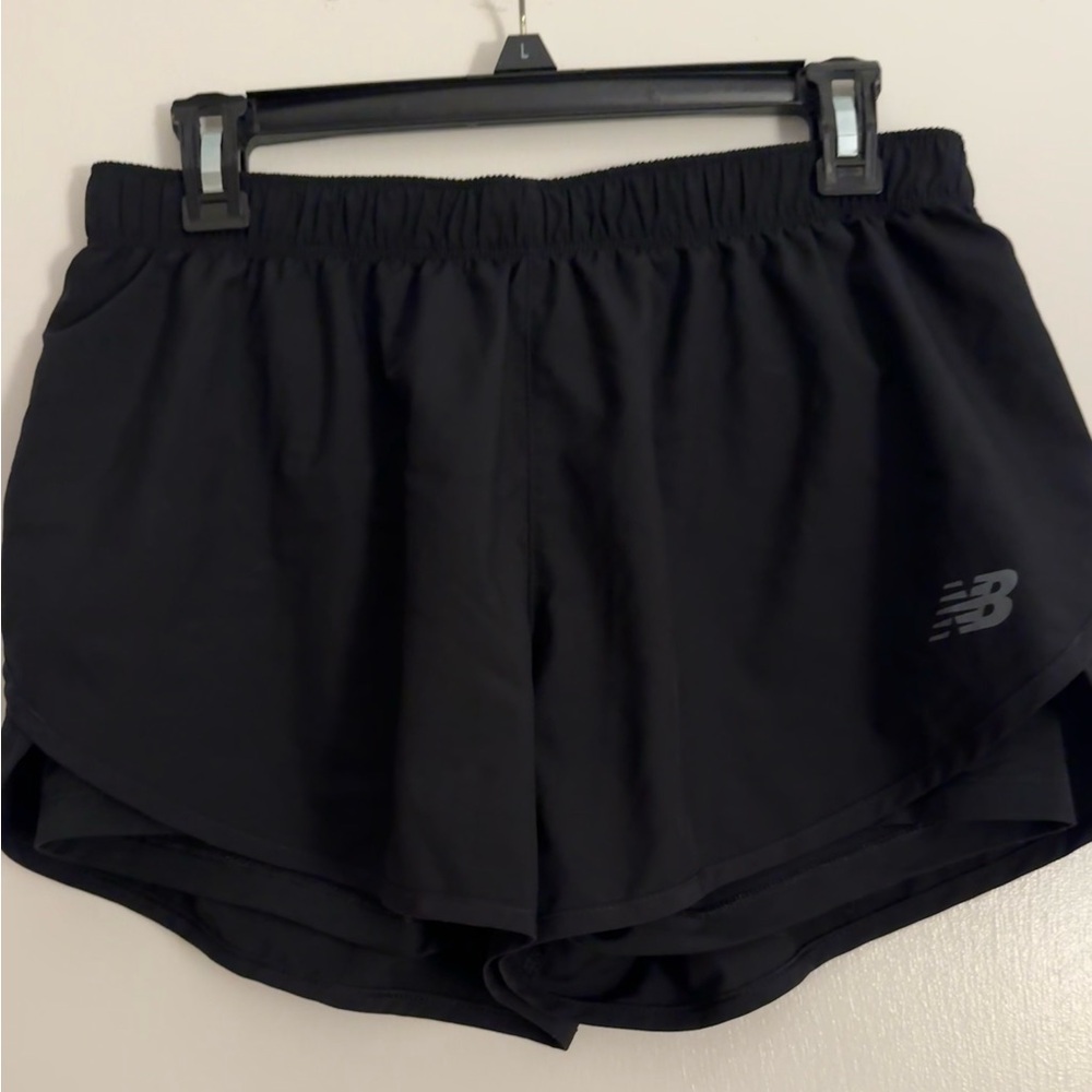 New Balance Black Athletic Shorts Lightweight Elastic Waist